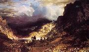 Albert Bierstadt A Storm in the Rocky Mountains, Mr. Rosalie Sweden oil painting artist